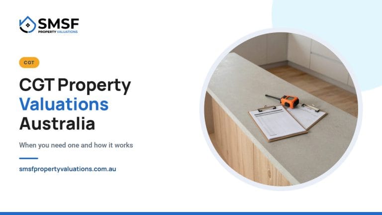 CGT Property Valuations Australia. A valuer's clipboard and laser measure on a kitchen benchtop. SMSF Property Valuations