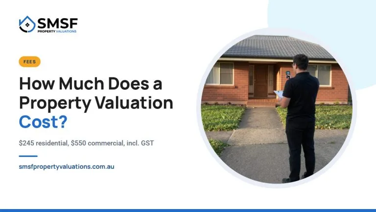 How Much Does a Property Valuation Cost? A valuer measuring the front of a brick bungalow. SMSF Property Valuations
